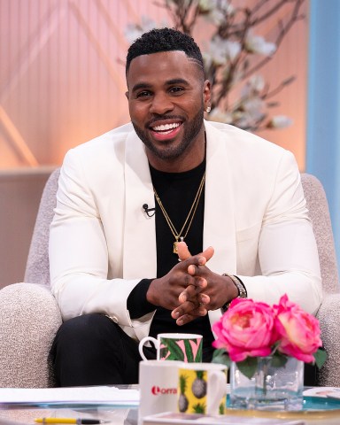 Editorial use only. Exclusive - Premium Rates Apply. Call your Account Manager for pricing.Mandatory Credit: Photo by S Meddle/ITV/REX/Shutterstock (9695676av)Jason Derulo'Lorraine' TV show, London, UK - 29 May 2018JASON DERULO - MY NEW SONG IS FOR THE WORD CUP, BUT IT'S ALSO A MESSAGE TO THE PRESIDENT.He’s one of the world’s biggest pop stars and now he’s heading to the World Cup. Jason Derulo joins Christine to talk about his official World Cup anthem Colours, writing his own film which he wants Will Smith to star in and lots more.SET UP VT OF JASON'S HITSCHAT