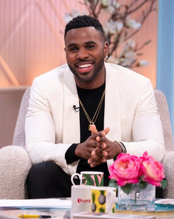 Editorial use only.  Exclusive - Premium Rates Apply.  Call your Account Manager for pricing.Mandatory Credit: Photo by S Meddle/ITV/REX/Shutterstock (9695676av)Jason Derulo'Lorraine' TV show, London, UK - 29 May 2018 JASON DERULO - MY NEW SONG IS FOR THE WORD CUP, BUT IT'S ALSO A MESSAGE TO THE PRESIDENT. He's one of the world's biggest pop stars and now he's heading to the World Cup.  Jason Derulo joins Christine to talk about his official World Cup anthem Colors, writing his own film which he wants Will Smith to star in and lots more. SET UP VT OF JASON'S HITSCHAT