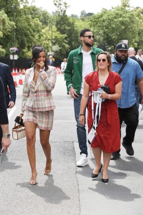 London, UNITED KINGDOM  - Maya Jama continues to fuel dating rumors with Kendall Jenner's ex boyfriend, Ben Simmons, as they attend Wimbledon together.Pictured: Maya Jama, Ben Simmons BACKGRID USA 5 JULY 2021 BYLINE MUST READ: Old Boy's Club / BACKGRIDUSA: +1 310 798 9111 / usasales@backgrid.comUK: +44 208 344 2007 / uksales@backgrid.com*UK Clients - Pictures Containing ChildrenPlease Pixelate Face Prior To Publication*