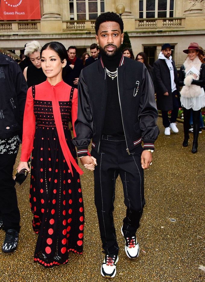 Big Sean & Jhene Aiko Arrive At Paris Fashion Week 2018