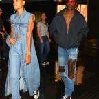 *EXCLUSIVE* Willow Smith gets quirky while leaving Roc Nation with boyfriend De'Wayne wearing matching denim outfits