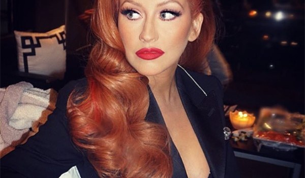 Christina Aguilera Red Hair Makeover