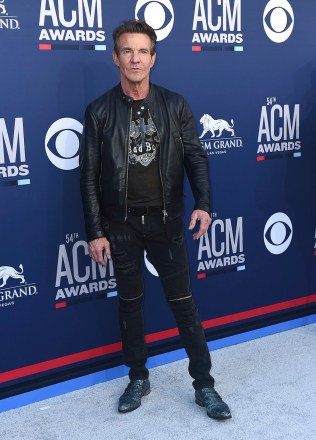 Dennis Quaid arrives at the 54th annual Academy of Country Music Awards at the MGM Grand Garden Arena, in Las Vegas
54th Annual Academy of Country Music Awards - Arrivals, Las Vegas, USA - 07 Apr 2019