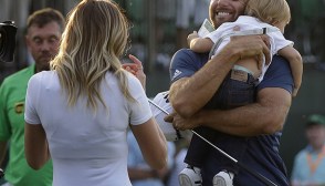 Paulina Gretzky Embrace Dustin Johnson