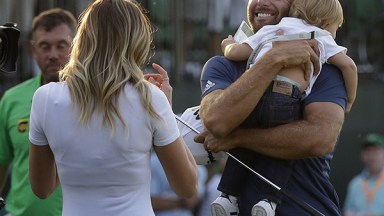 Paulina Gretzky Embrace Dustin Johnson