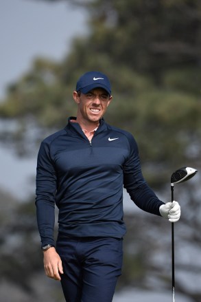 Rory McIlroy of Northern Ireland hits his tee shot on the fifth hole of the South Course at Torrey Pines Golf Course during the third round of the Farmers Insurance golf tournament, in San Diego
Farmers Insurance Golf, San Diego, USA - 25 Jan 2020