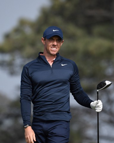 Rory McIlroy of Northern Ireland hits his tee shot on the fifth hole of the South Course at Torrey Pines Golf Course during the third round of the Farmers Insurance golf tournament, in San Diego
Farmers Insurance Golf, San Diego, USA - 25 Jan 2020