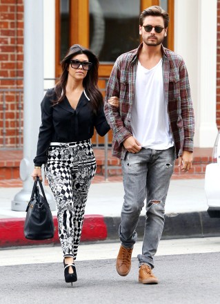 Kourtney Kardashian and Scott Disick Kourtney Kardashian and Scott Disick in and about Los Angeles, USA - November 12, 2013 Kourtney Kardashian and Scott Disick made a quick stop at The Coffee Bean before heading to the Medical Center in Beverly Hill