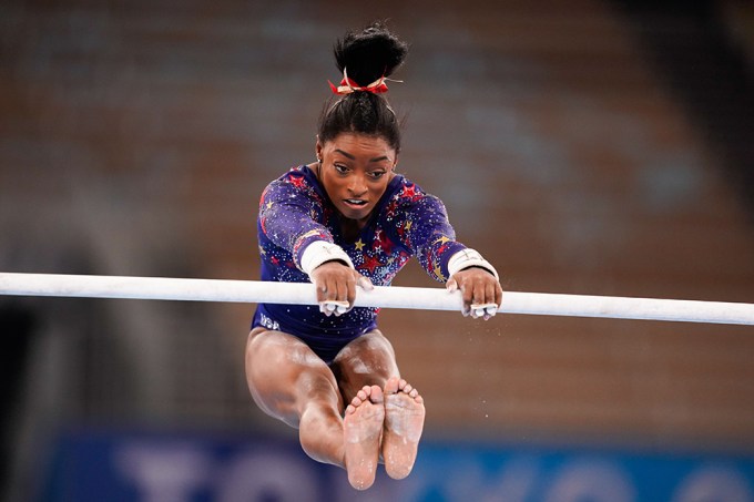 Simone Biles During The Qualifying Round At The Olympics