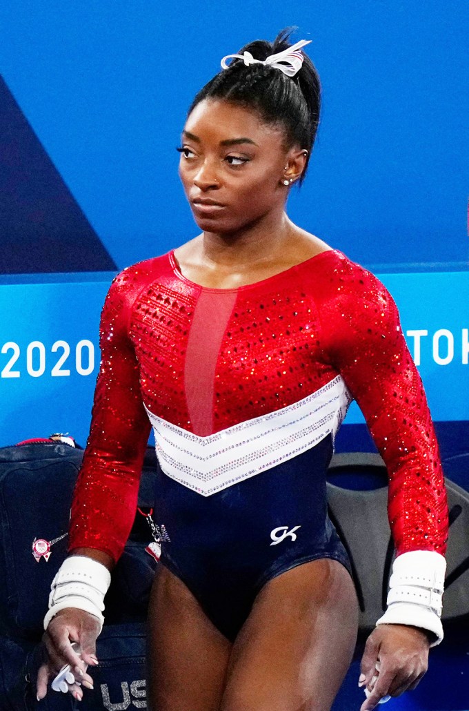 Simone Biles During The Team Finals At The 2021 Olympics