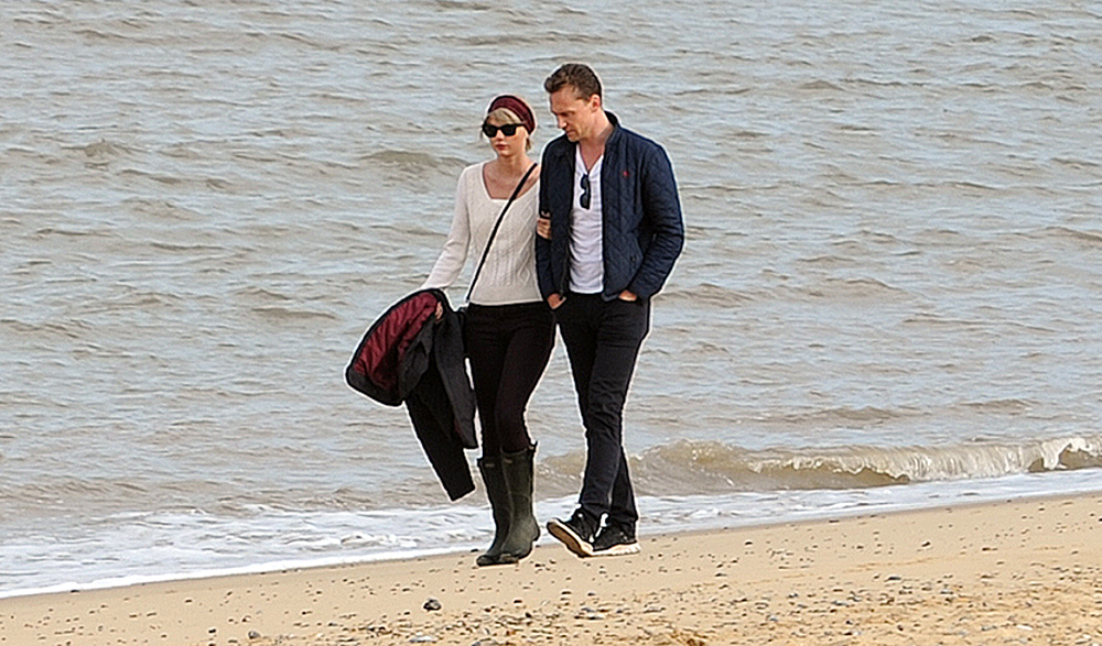 Taylor Swift and Tom Hiddleston in Suffolk.