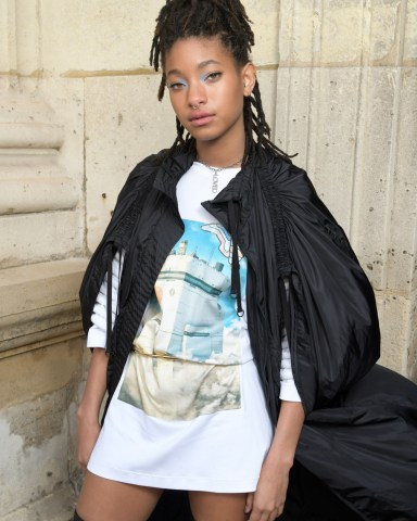Willow Smith in the front row Louis Vuitton show, Front Row, Fall Winter 2019, Paris Fashion Week, France - 05 Mar 2019 Wearing Louis Vuitton Same Outfit as catwalk model *9908238n