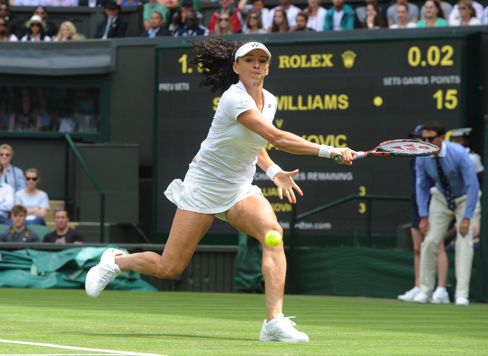 Tennis - 2016 Wimbledon Championships - Week One Tuesday (Day two) Womens Singles Round One Serena Williams (USA) v Amra Sadikovic (SUI) Amra Sadikovic (SUI) on Centre court
Wimbledon Championships