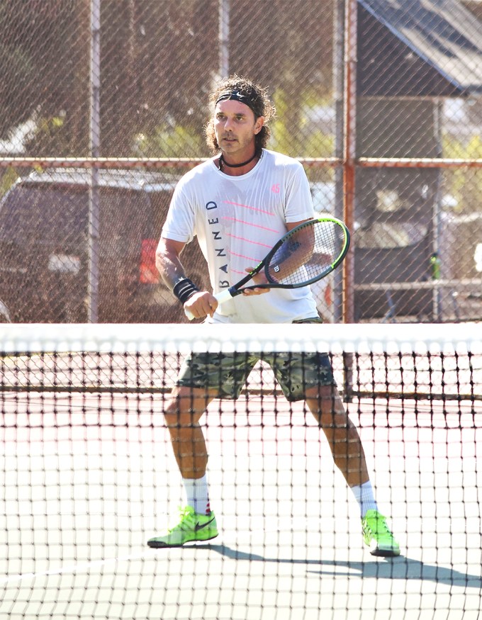 Gavin Rossdale Playing Tennis
