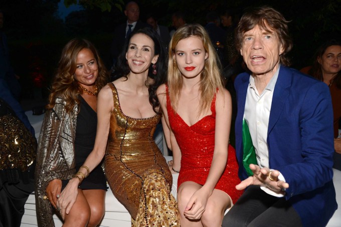 Mick Jagger With Jade & Georgia