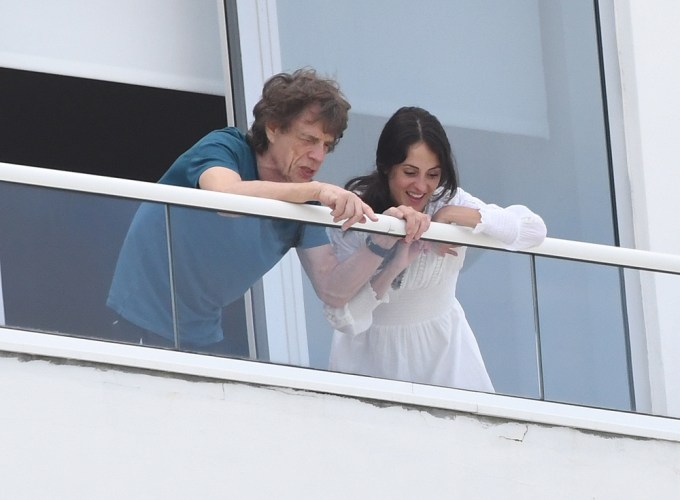 Mick Jagger and girlfriend Melanie Hamrick enjoy the view