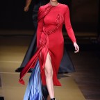Bella Hadid walking the runway at Paris Fashion Week