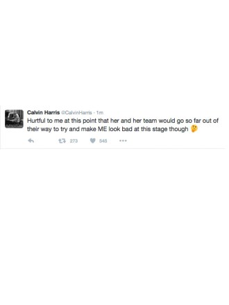Calvin Harris Disses Taylor Swift Twitter