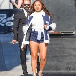 Ayesha Curry is seen arriving at 'Jimmy Kimmel Live' in Los Angeles, California. NON-EXCLUSIVE June 19, 2019. 19 Jun 2019 Pictured: Ayesha Curry. Photo credit: gotpap/Bauergriffin.com / MEGA TheMegaAgency.com +1 888 505 6342 (Mega Agency TagID: MEGA448464_001.jpg) [Photo via Mega Agency]