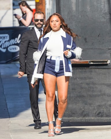 Ayesha Curry is seen arriving at 'Jimmy Kimmel Live' in Los Angeles, California. NON-EXCLUSIVE June 19, 2019. 19 Jun 2019 Pictured: Ayesha Curry. Photo credit: gotpap/Bauergriffin.com / MEGA TheMegaAgency.com +1 888 505 6342 (Mega Agency TagID: MEGA448464_001.jpg) [Photo via Mega Agency]
