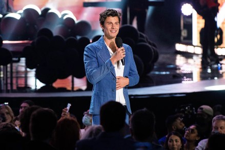Shawn Mendes on stage at the JUNO Awards, at the Budweiser Stage in Toronto
2022 JUNO Awards - Show, Toronto, Canada - 15 May 2022