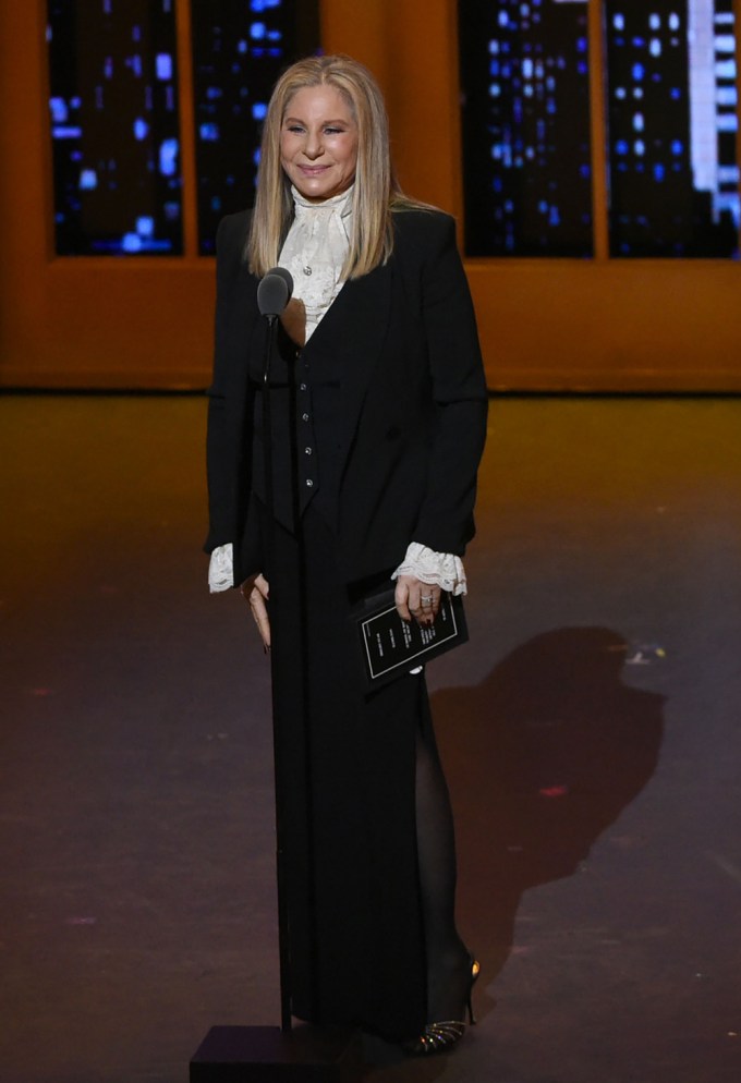 Barbra Streisand presents at the 2016 Tony Awards