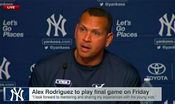 Alex Rodriguez Leaving Yankees Mlb Star Announces He S