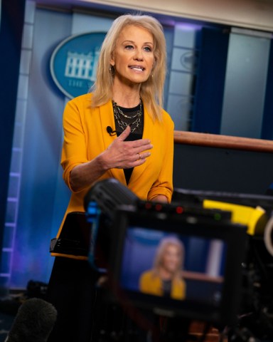 White House counselor Kellyanne Conway talks to reporters in the briefing room of the White House, in Washington
Trump, Washington, USA - 05 Feb 2020