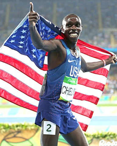 United States' Paul Kipkemoi Chelimo celebrates winning the silver in the men's 5000-meter final during athletics competitions at the Summer Olympics inside Olympic stadium in Rio de Janeiro, Brazil, Saturday, Aug. 20, 2016
Rio 2016 Olympic Games, Athletics, Men's 5000-meters, Olympic Stadium, Brazil - 20 Aug 2016