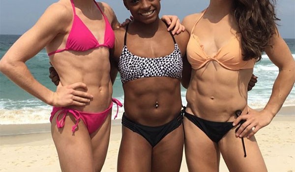 Simone Biles Fab 5 Gymnasts Beach