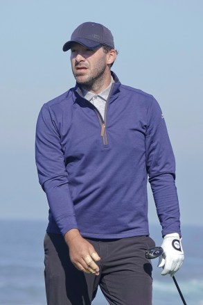 Tony Romo watches his ride during the 13th AT&T Pebble Beach Pro-Am Tournament, Second Round, Monterey, USA - February 7, 2020