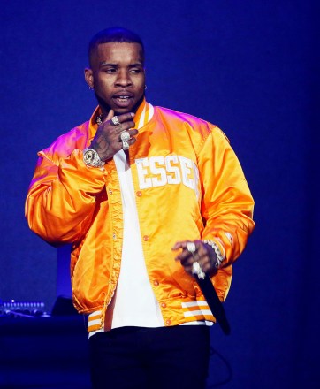 Tory Lanez performing during the Indigoat tour
Chris Brown in concert, Oakland, USA - 15 Oct 2019