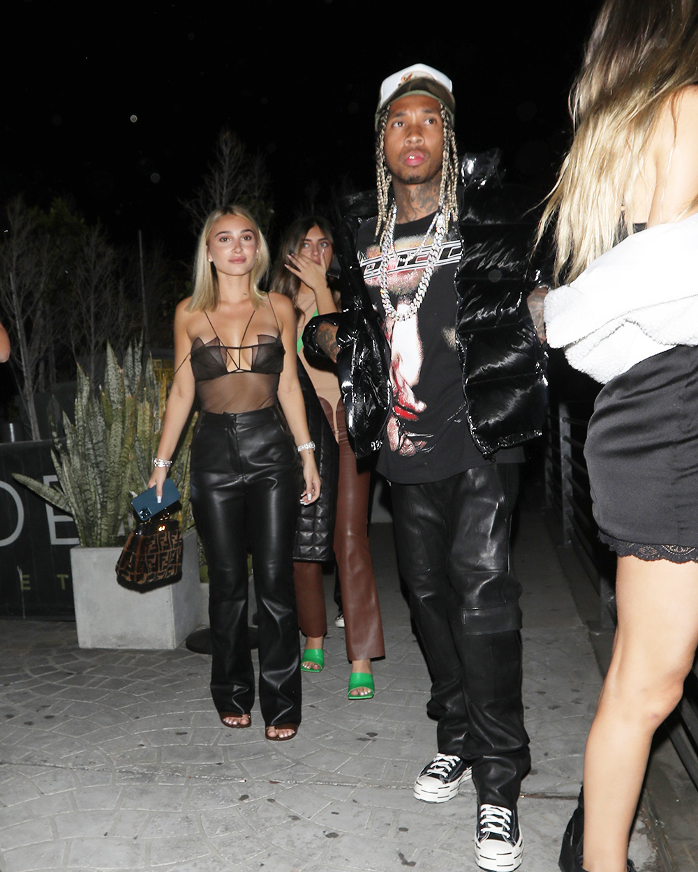 tyga leather pants