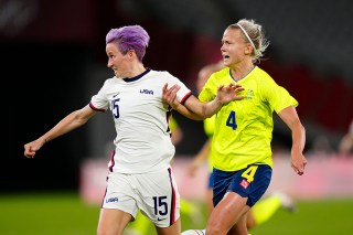 Editorial use onlyMandatory Credit: Photo by Dave Shopland/Shutterstock (12224267ds)Megan RapinoeUSA v Sweden, international football, Group G, Tokyo Olympic Games 2020, Tokyo Stadium, Japan - 21 Jul 2021