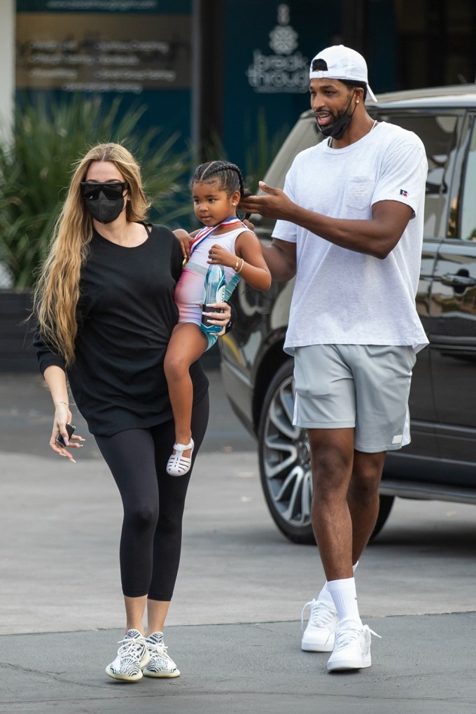 Tristan Thompson Dropping True Off At Dance With Khloe Kardashian