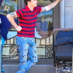 Drake Bell is seen for the first time since pleading guilty to child endangerment with a women who is believed to be his wife and a baby at Disneyland. The actor was seen celebrating his 35th birthday with his little family, putting his legal woes behind