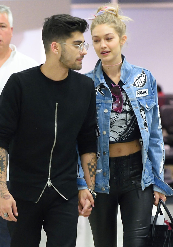 [PICS] Zayn Malik & Gigi Hadid PDA At Airport: Holding Hands & Look So ...
