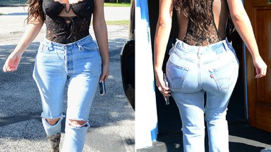 Kim Kardashian Lingerie Jeans