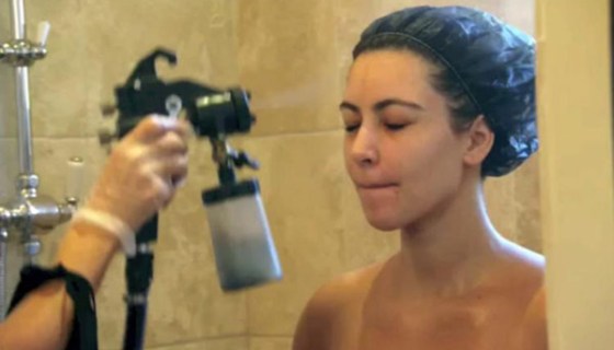 Kim Kardashian Spray Tan