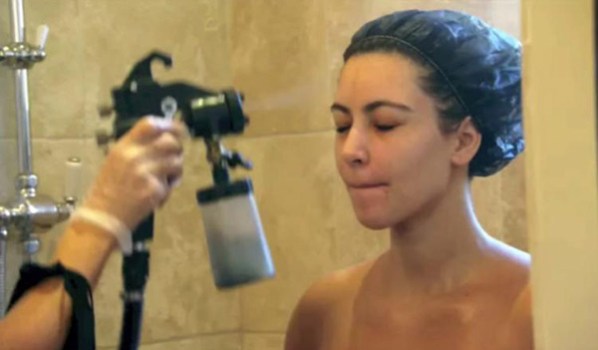 Kim Kardashian Spray Tan