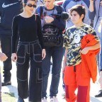 *EXCLUSIVE* Kourtney Kardashian arrives at a charity event with her children