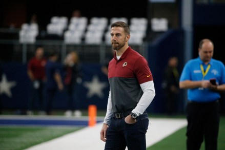 Washington Redskins' Alex Smith before an NFL football game against the Dallas Cowboys in Arlington, Texas
Redskins Cowboys Football, Arlington, USA - 15 Dec 2019