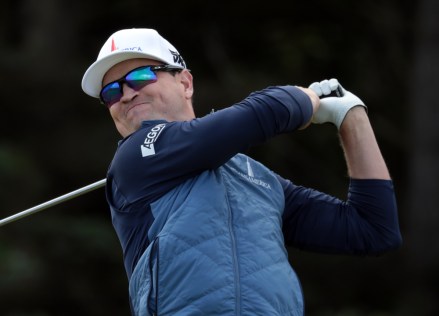 Zach Johnson of the US tees off on the first day of the British Open Golf Championship at Royal Portrush, Northern Ireland, 18 July 2019.
British Open Golf Championship, Portrush, United Kingdom - 18 Jul 2019