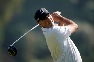 Matt Kuchar tees off on the second hole during the final round of the Genesis Invitational golf tournament at Riviera Country Club, in the Pacific Palisades area of Los Angeles
Genesis Invitational Golf, Los Angeles, USA - 16 Feb 2020