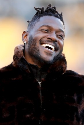 Pittsburgh Steelers wide receiver Antonio Brown stands on the sideline before an NFL football game against the Cincinnati Bengals, in Pittsburgh
Bengals Steelers Football, Pittsburgh, USA - 30 Dec 2018