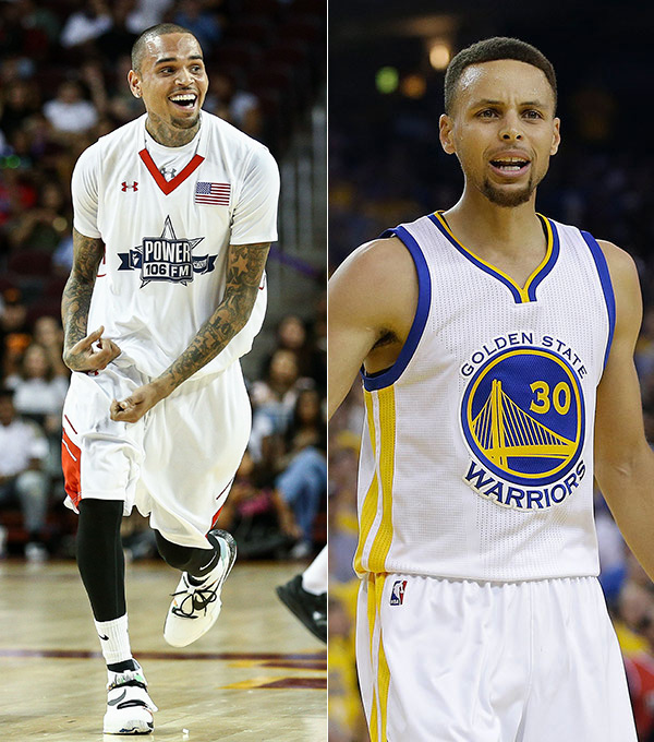 Chris Brown S Basketball Game With Steph Curry Royalty His Epic Plans Hollywood Life
