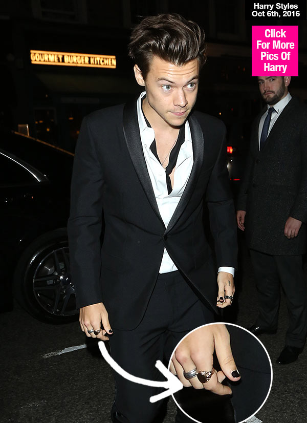 Harry Styles Black Nail Polish