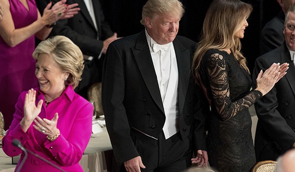 Hillary Clinton Donald Trump Charity Dinner Pics