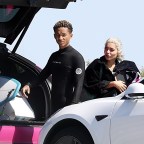 *EXCLUSIVE* Jaden Smith takes a mystery blonde to the beach to watch him surf
