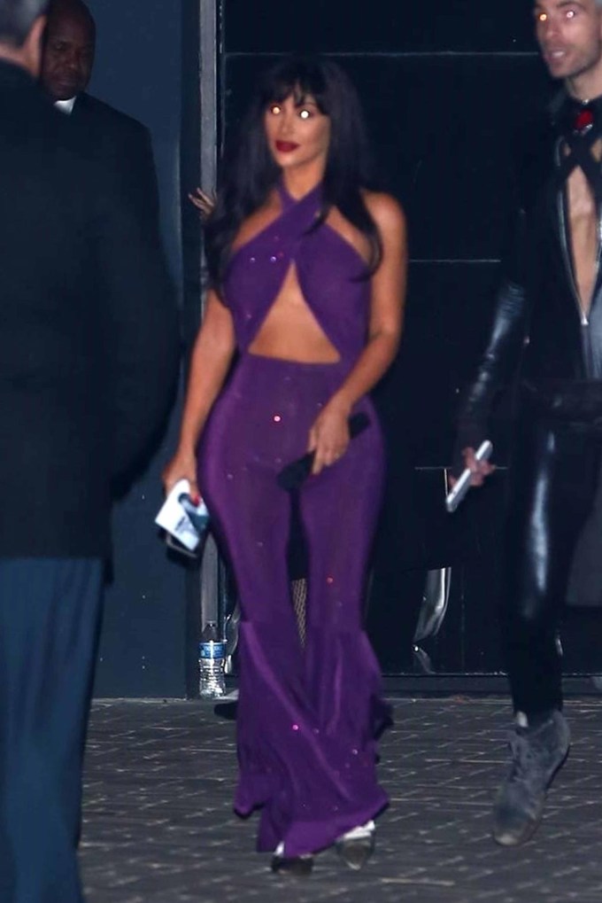 Kim Kardashian leaves a halloween party in LA